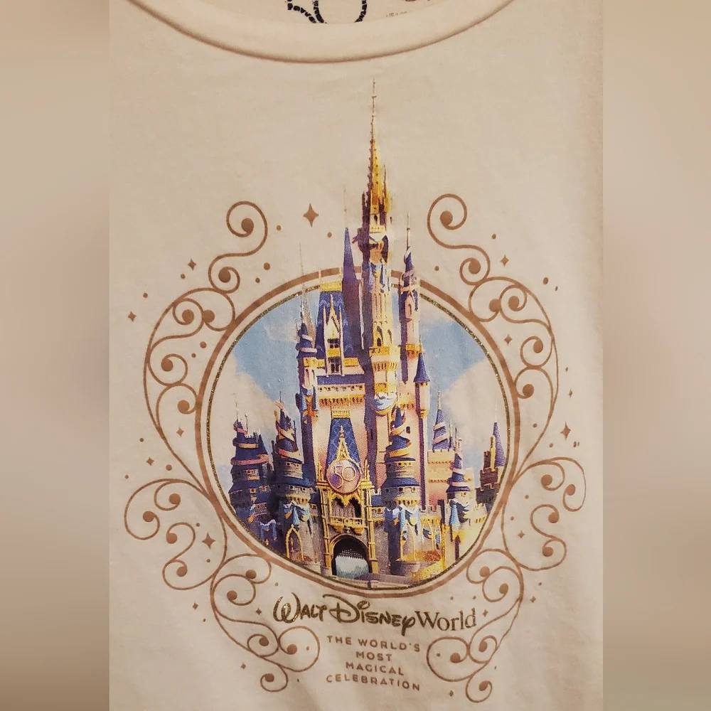 Disney Light Pink Castle Short Sleeve Tee - Picture 3 of 6